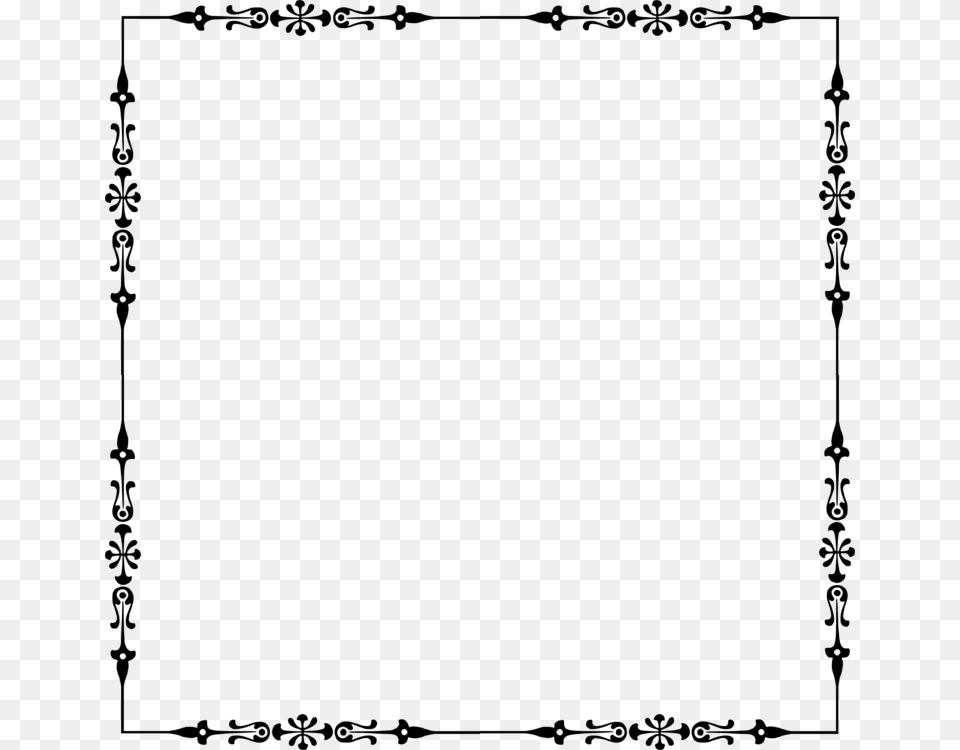 Black And White Star Border, Gray Png Image