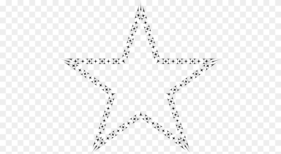 Black And White Star Outline Beyaz Yildiz, Gray Free Png