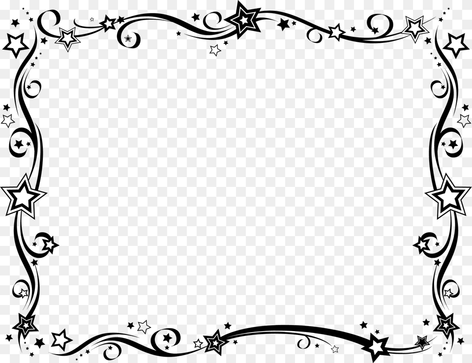 Black And White Stars Border Design, Symbol, Outdoors Free Png Download