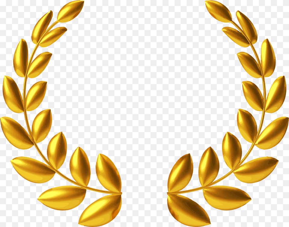 Black And White Stock Big Gold Laurel Leaf, Pattern, Treasure, Accessories, Jewelry Png Image