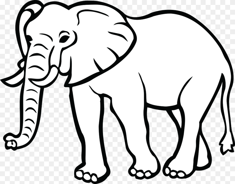 Black And White Stock Crafty Design Black And White Elephant Clip Art Black And White, Baby, Person, Animal, Wildlife Png Image
