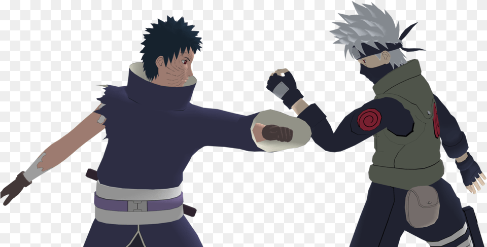 Black And White Stock Friends Clash Obito And Kakashi Friends, Baby, Person, Clothing, Glove Free Transparent Png