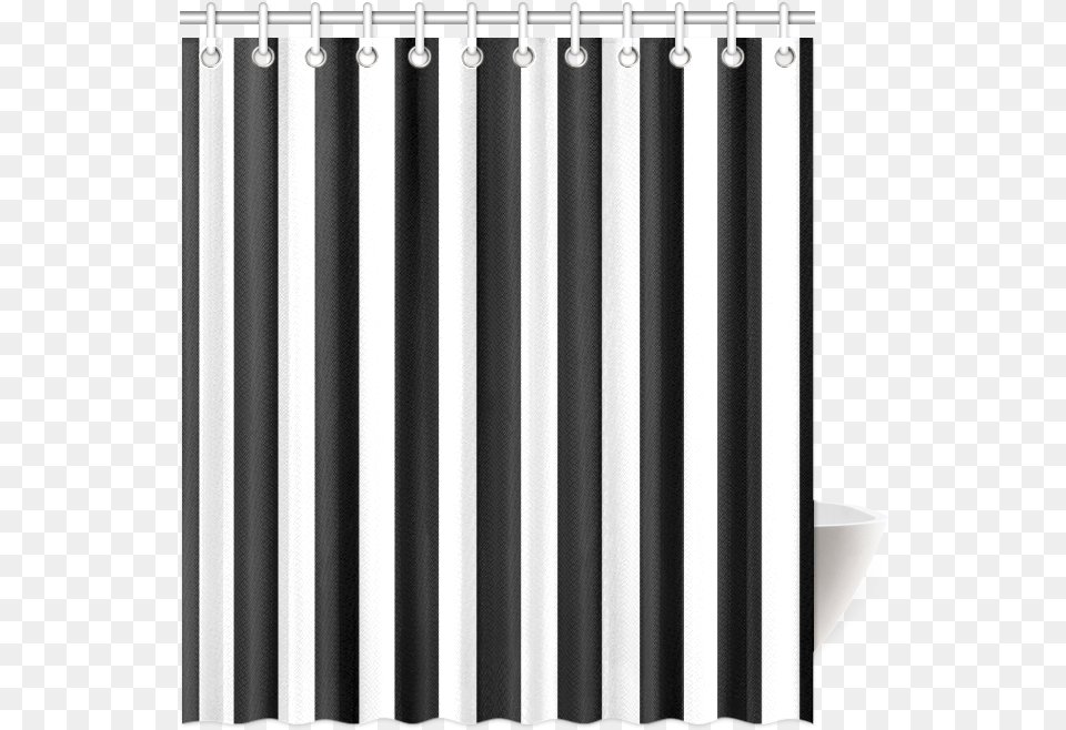 Black And White Stripes Cool Design Shower Curtain Musical Keyboard, Shower Curtain Free Png Download