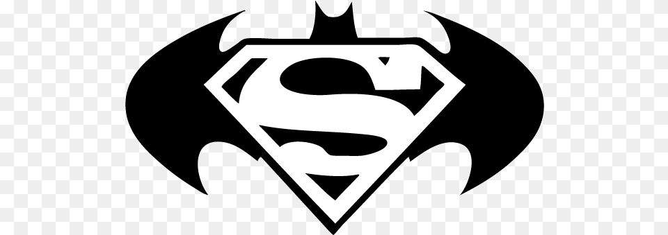 Black And White Superman Logo Batman Vs Superman Black And White, Stencil, Symbol Png