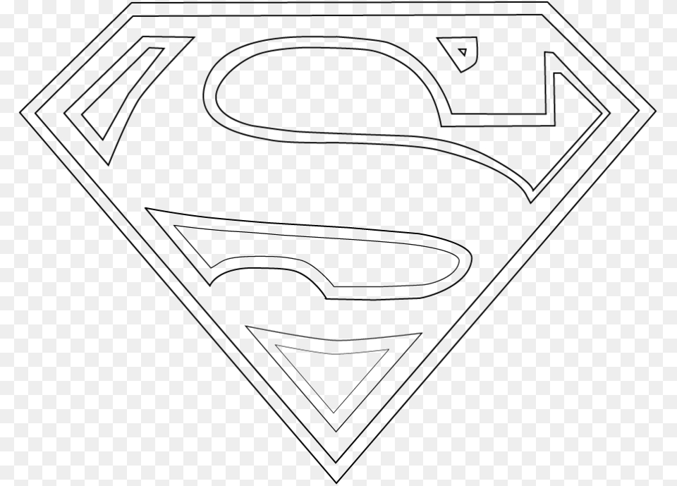 Black And White Superman Logo Superman Logo Black And White, Emblem, Symbol Free Png