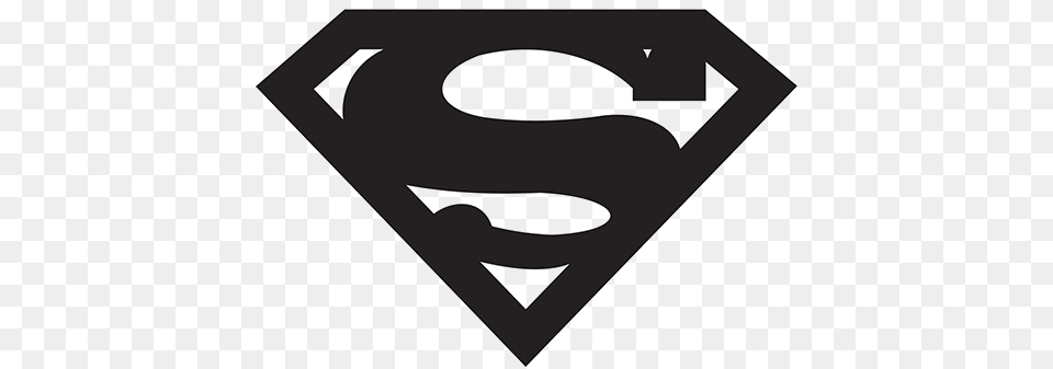 Black And White Superman Logo Superman Thin Blue Line, Disk, Symbol, Stencil Png Image