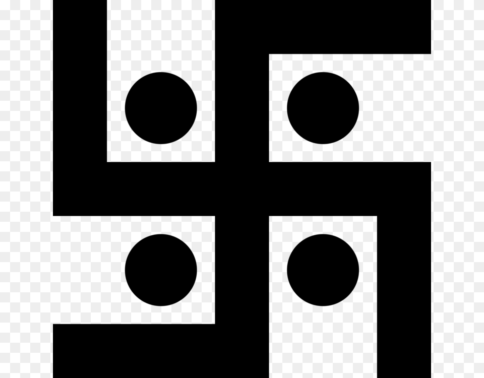 Black And White Swastika Symbol Om Hinduism, Gray Png Image
