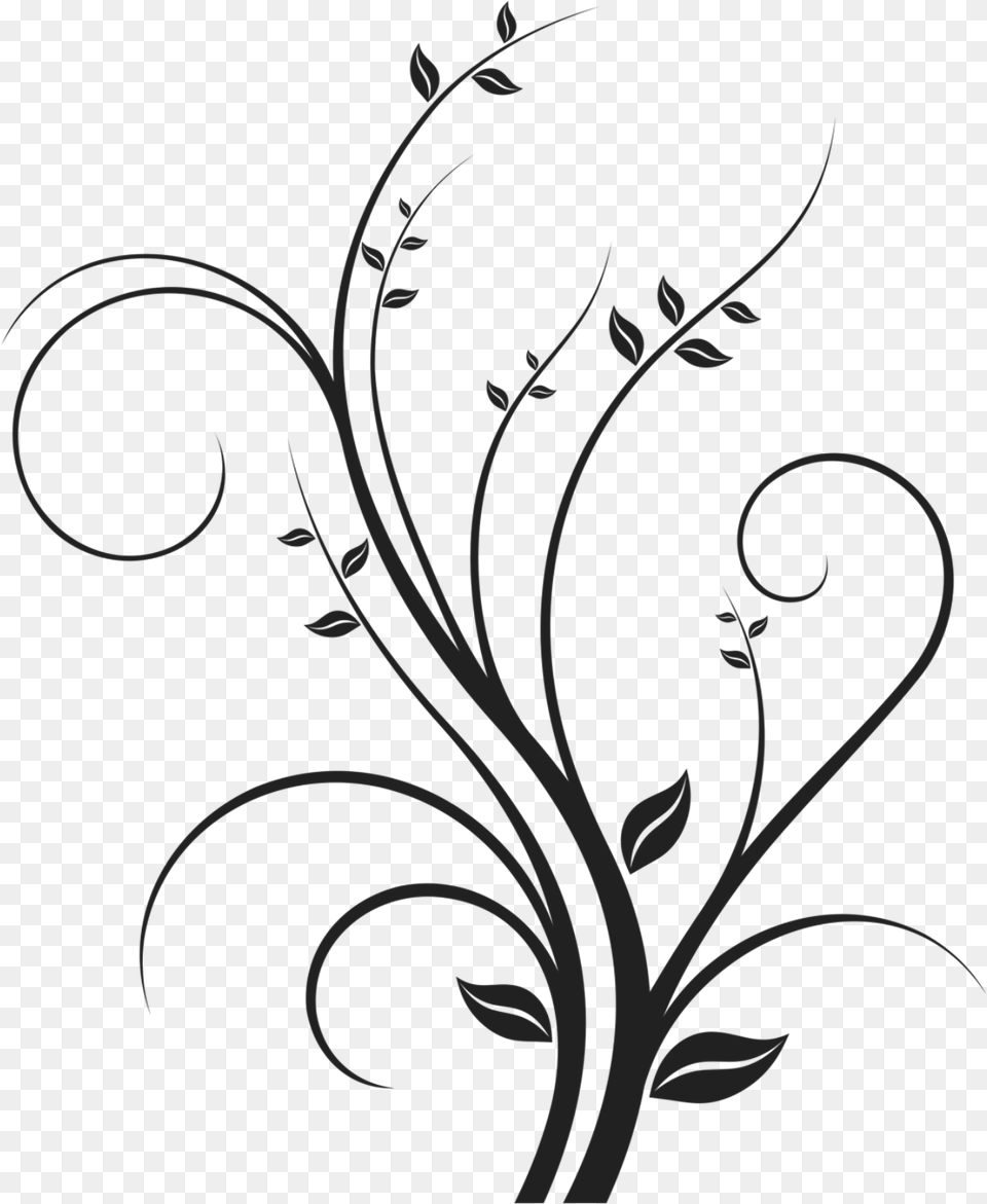 Black And White Swirl Design, Art, Floral Design, Graphics, Pattern Png