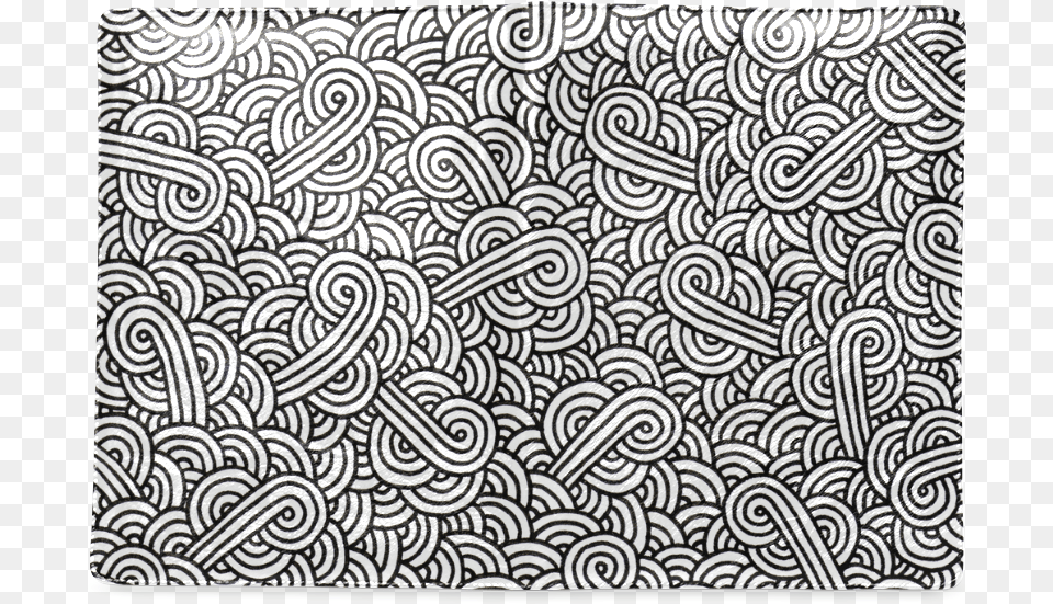 Black And White Swirls Doodles Custom Notebook, Pattern, Paisley Png Image