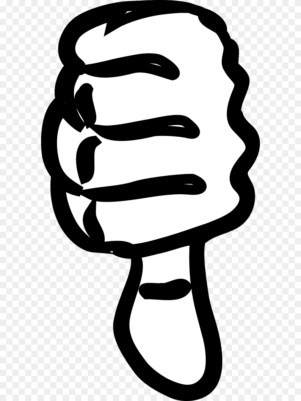 Black And White Thumbs Down, Stencil, Body Part, Hand, Person Free Png