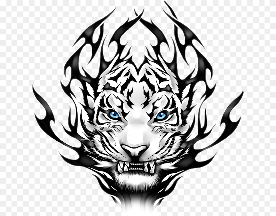 Black And White Tiger, Art, Baby, Person, Book Free Transparent Png