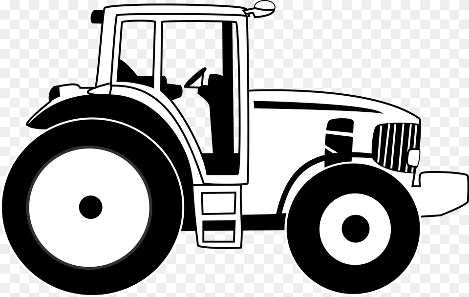Black And White Tractor Clipart Tractors Clipart, Transportation, Vehicle, Bulldozer, Machine Free Png