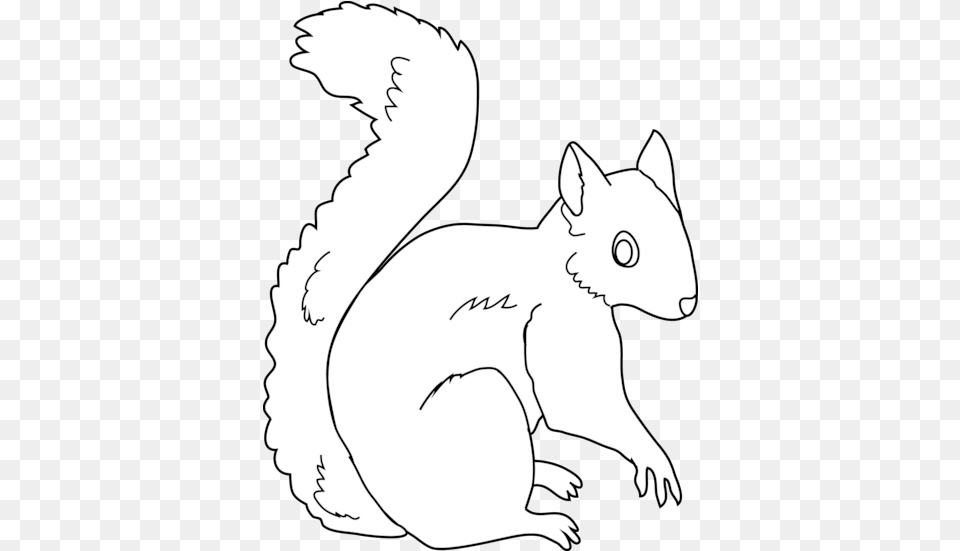 Black And White Transparent Squirrel Clipart Black And White Squirrel Clipart, Animal, Mammal, Rodent, Baby Free Png