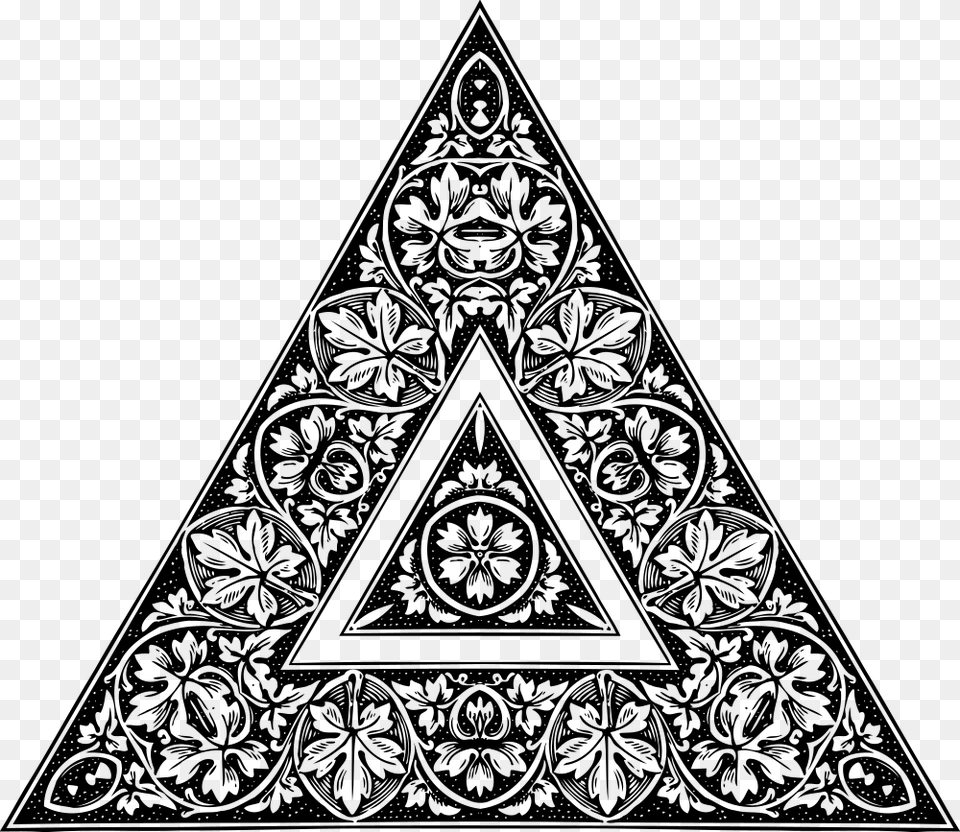 Black And White Triangle Visual Arts Drawing Black And White Abstract Designs, Gray Free Png Download