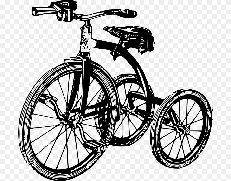 Black And White Tricycle, Gray Free Png