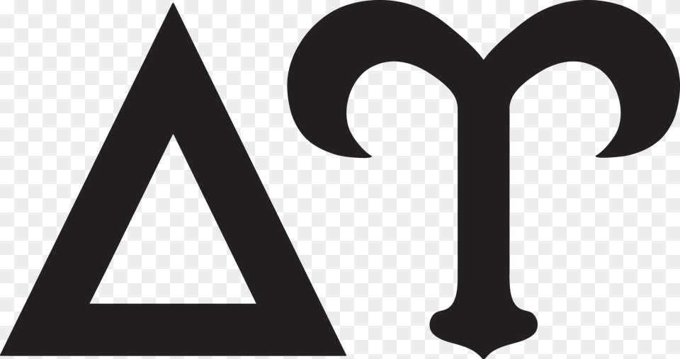 Black And White Upsilon Symbol, Triangle Png