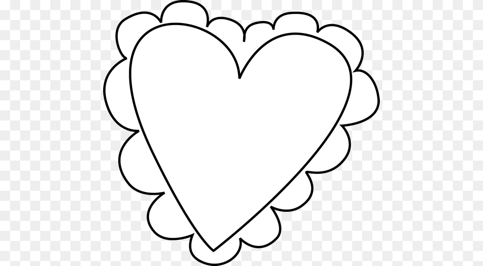 Black And White Valentines Day Heart Clip Art, Stencil, Dynamite, Weapon Free Png Download