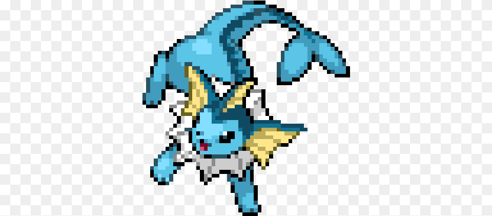 Black And White Vaporeon Sprite, Animal, Bird, Jay Free Png