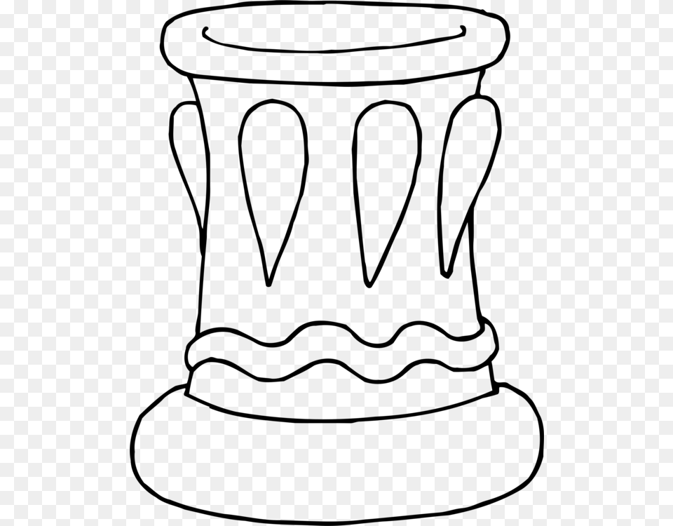 Black And White Vase Drawing Line Art, Gray Png