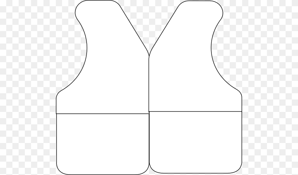 Black And White Vest Clip Art, Clothing, Lifejacket, Apron Free Png Download