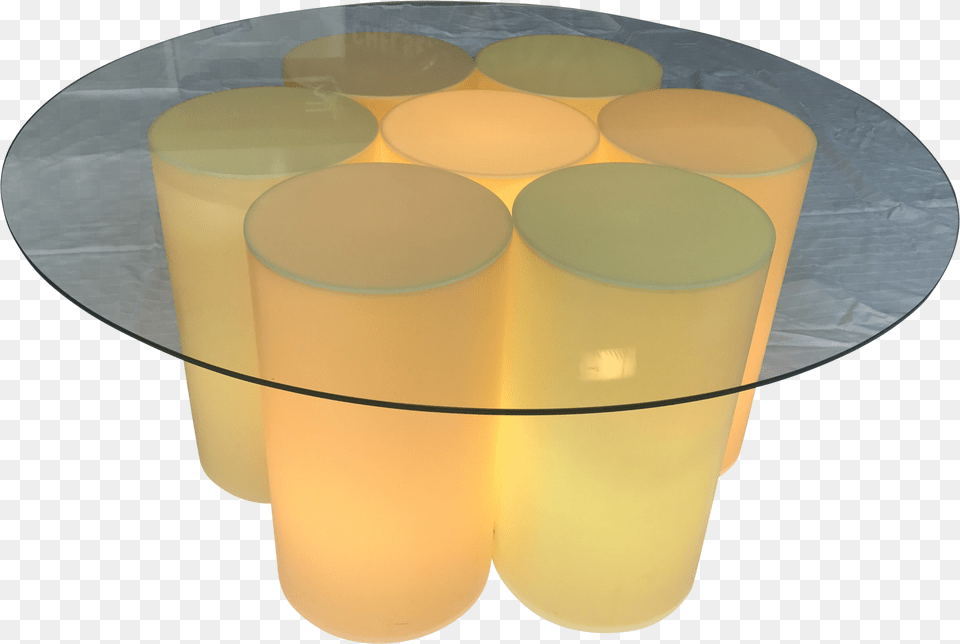 Black And White Vintage Plastic Groovy Cylinder Coffee Table, Furniture, Tabletop Free Transparent Png