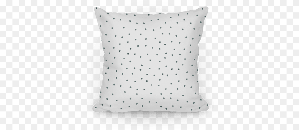 Black And White Watercolor Polka Dots Throw Pillow Lookhuman Camping Pillows, Cushion, Home Decor, Diaper Png