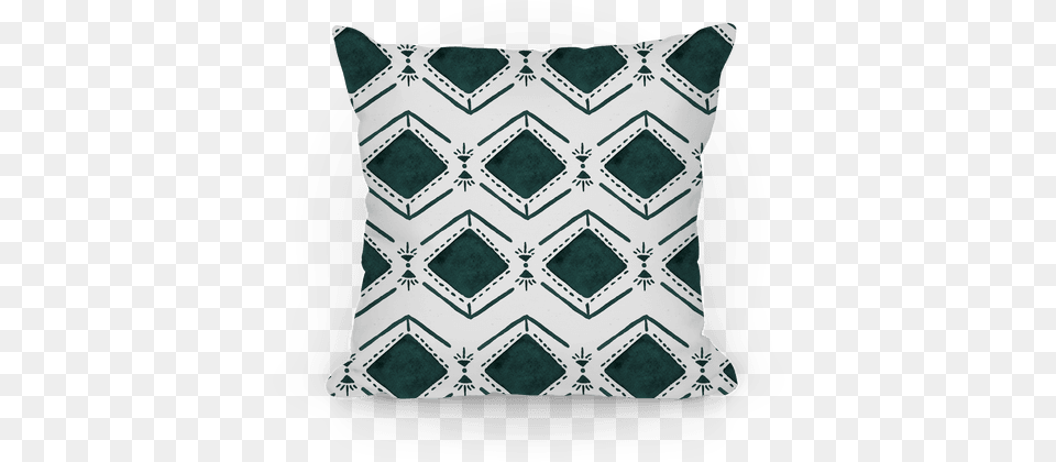 Black And White Watercolor Tribal Pattern Pillow Cushion, Home Decor Free Png