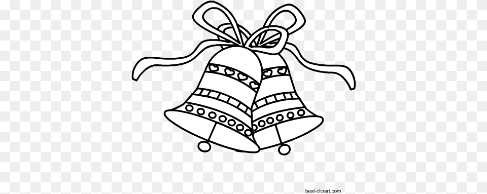 Black And White Wedding Bells Clip Art Wedding Images In Line Art, Clothing, Hat, Animal, Fish Free Png Download