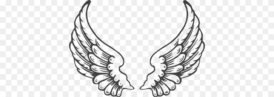 Black And White Wings Download Clip Art, Accessories, Jewelry, Necklace, Emblem Png