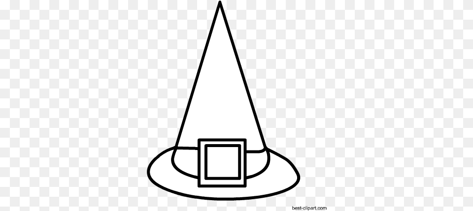 Black And White Witch Hat Clip Art Clip Art, Clothing, Triangle Png Image