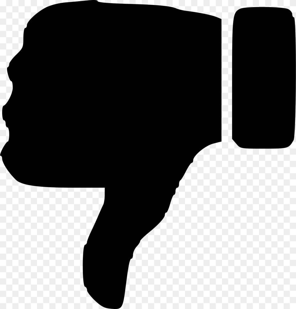 Black And White Youtube Dislike Thumbs Down Clipart Black And White, Gray Png