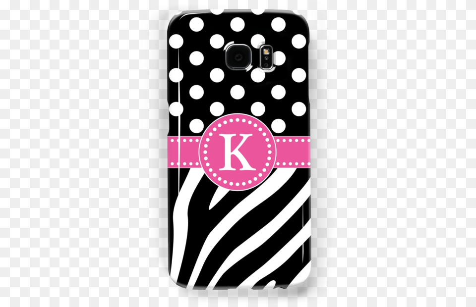 Black And White Zebra Stripes And Polka Dots K Monogram Wallpaper, Pattern, Electronics, Phone, Mobile Phone Free Png Download