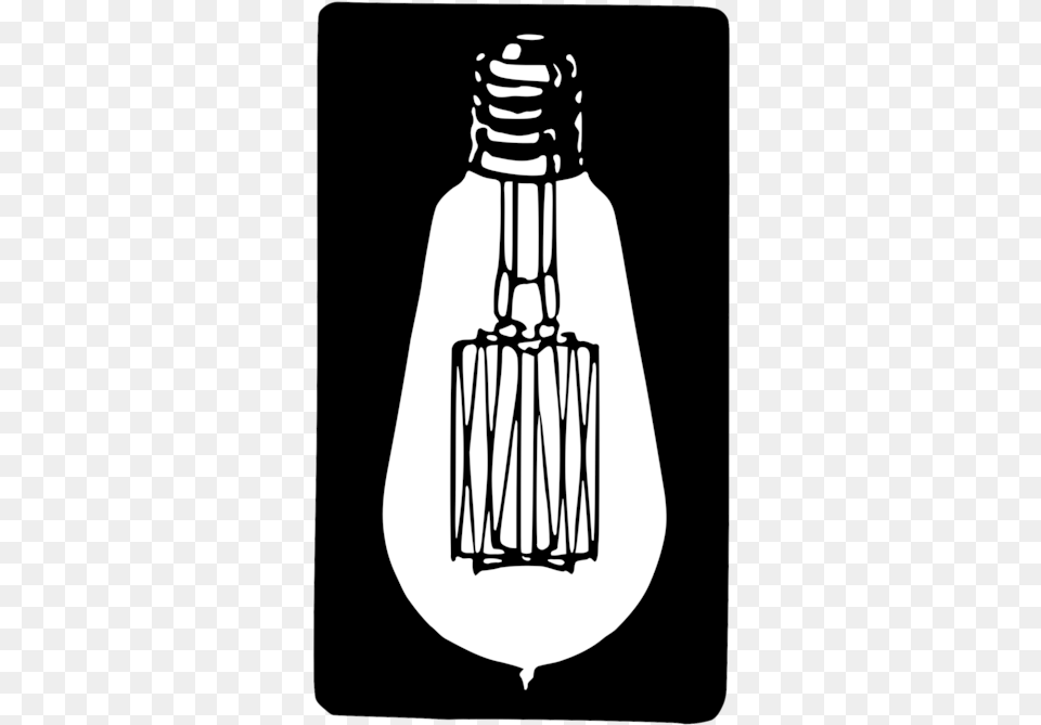 Black And Whitelightincandescent Light Bulb Incandescent Light Bulb, Lightbulb Free Transparent Png