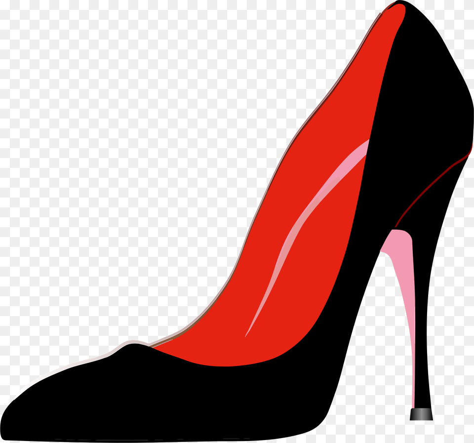 Black And Womans Shoe Red And Black High Heels Clipart, Clothing, Footwear, High Heel, Animal Free Transparent Png