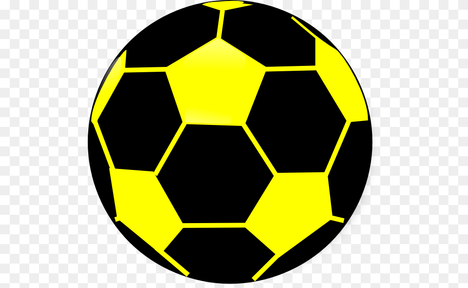 Black And Yellow Ball, Football, Soccer, Soccer Ball, Sport Png Image