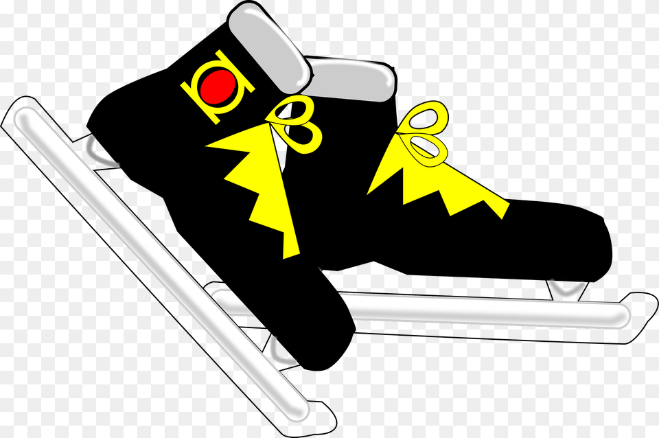 Black And Yellow Ice Skates Clipart Free Transparent Png