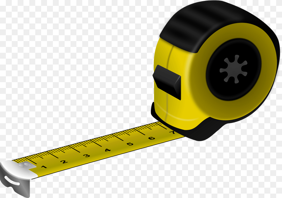 Black And Yellow Tape Measure Clipart, Chart, Plot, Device, Grass Png Image