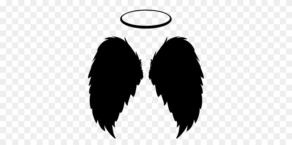 Black Angel Wings Photo Arts, Stencil, Animal, Bird, Silhouette Free Transparent Png