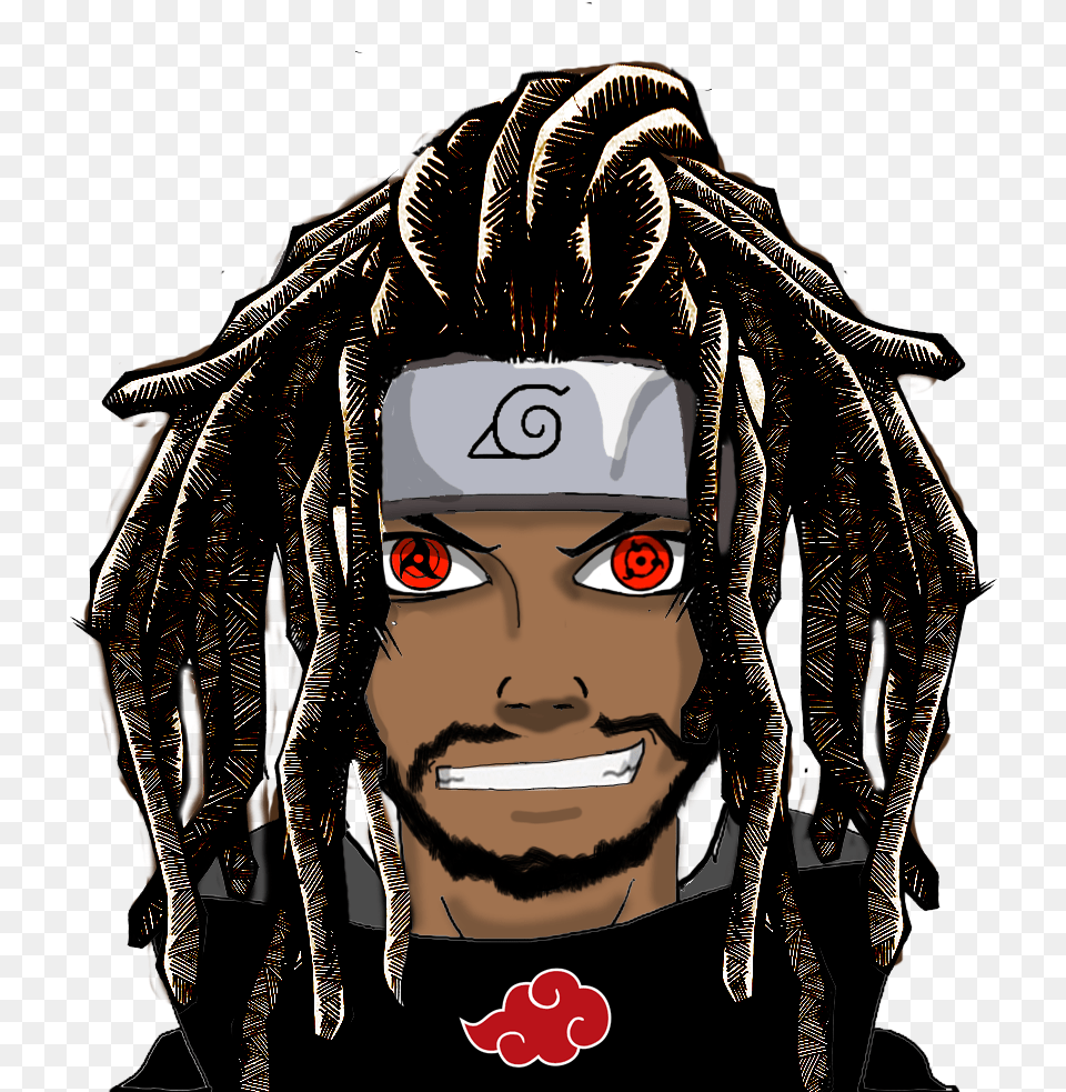 Black Anime Characters With Dreads, Book, Comics, Publication, Adult Free Png