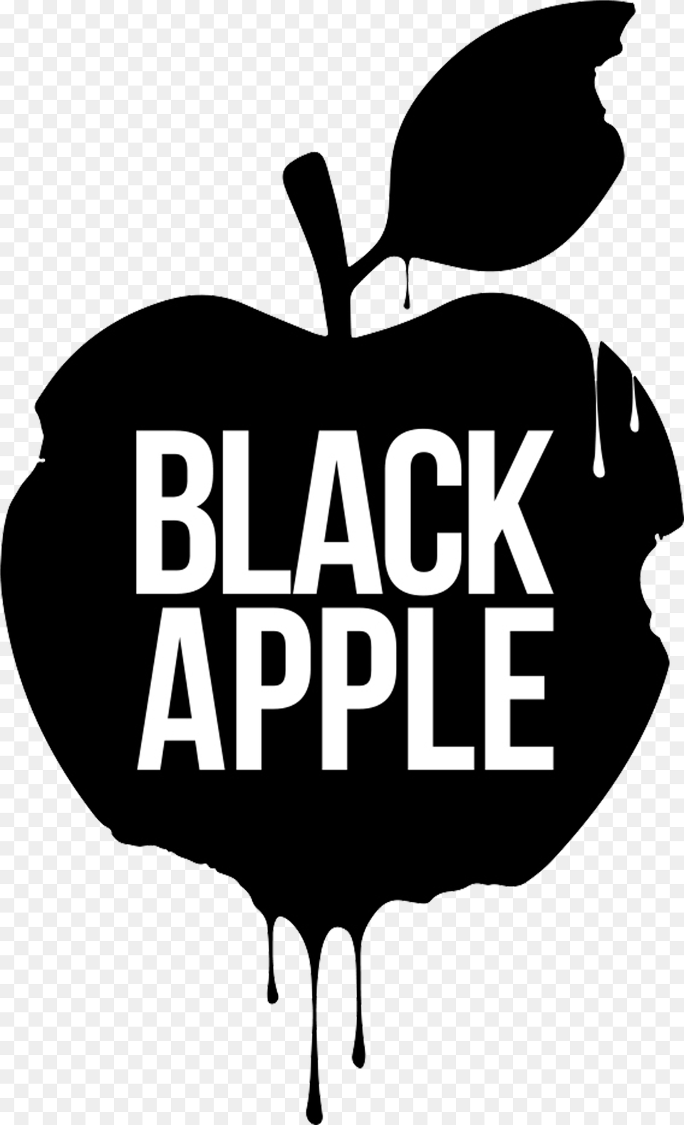 Black Apple, Stencil, Book, Publication, Food Free Png Download