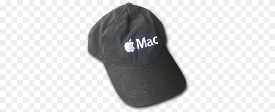 Black Apple Mac Cap Baseball Cap, Baseball Cap, Clothing, Hat, Hardhat Free Png Download