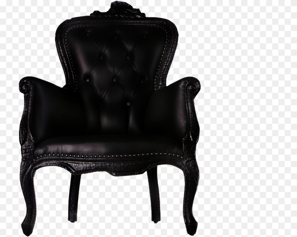 Black Armchair Black Leather Chair, Furniture Png Image