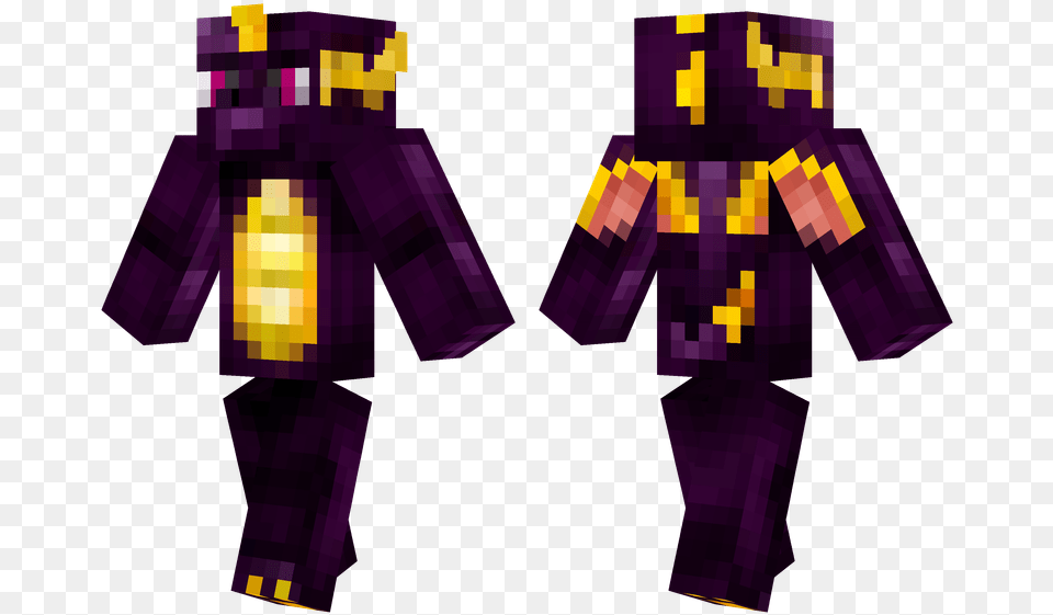 Black Armor Minecraft Skin, Purple, Adult, Male, Man Png