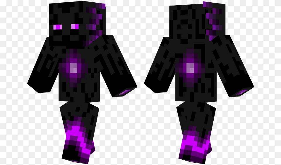 Black Armor Minecraft Skin, Purple, Person Free Transparent Png