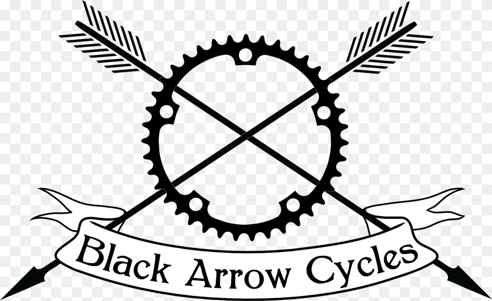 Black Arrow Cycles Titanium Chainring, Clothing, Hat, Logo, Emblem Png Image