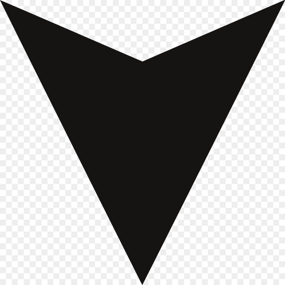 Black Arrow Down, Triangle Free Png