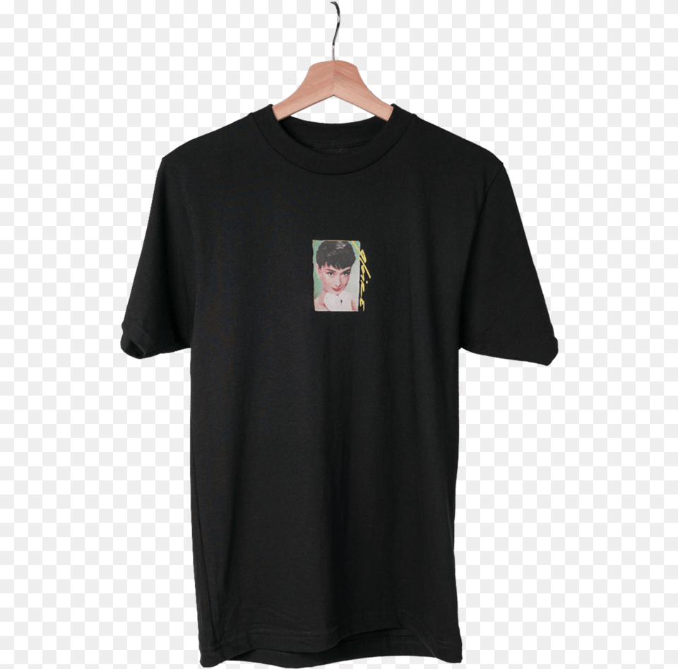 Black Audrey Tshirt, Clothing, T-shirt, Person, Boy Free Png Download