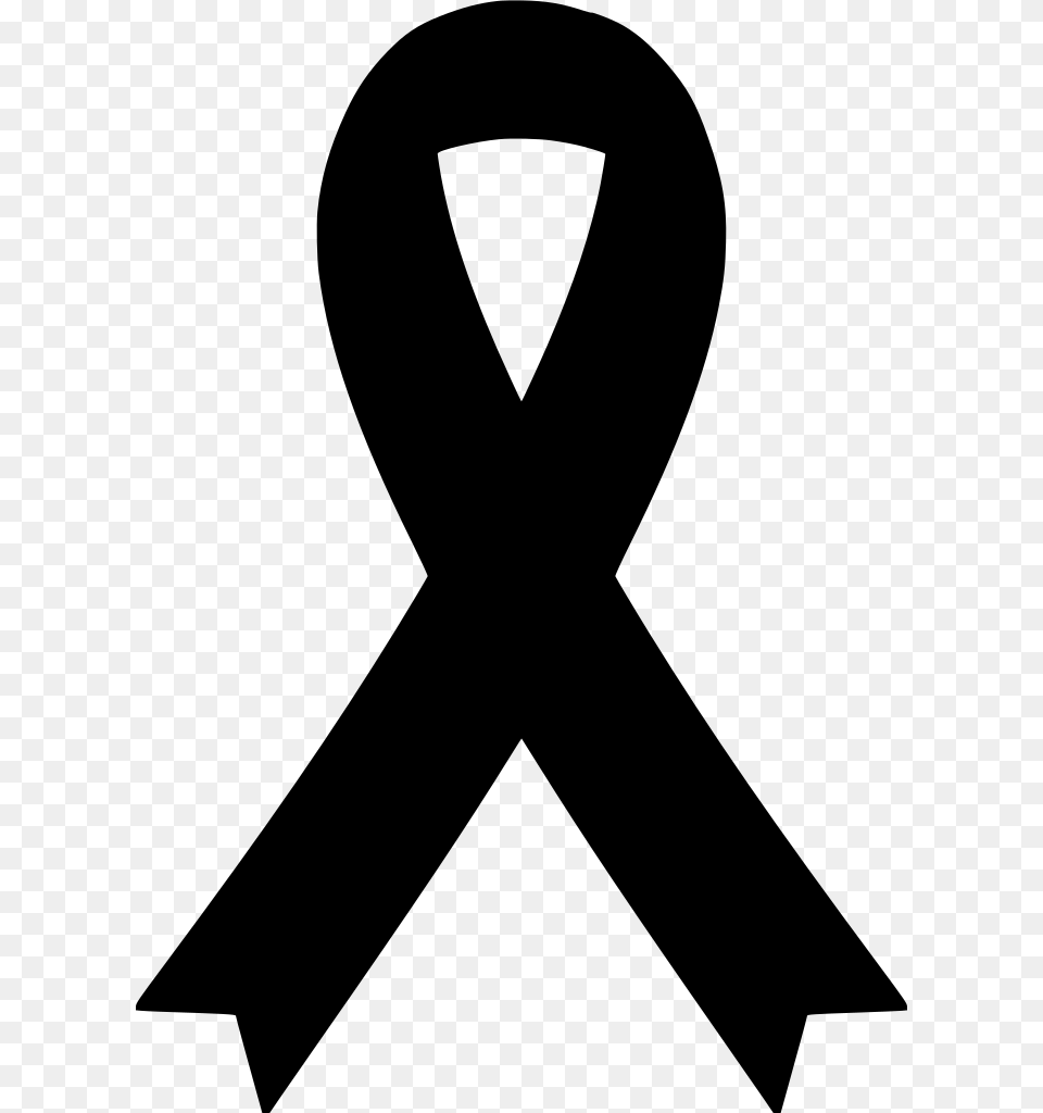 Black Awareness Ribbon Svg Black Cancer Ribbon Svg, Gray Free Transparent Png
