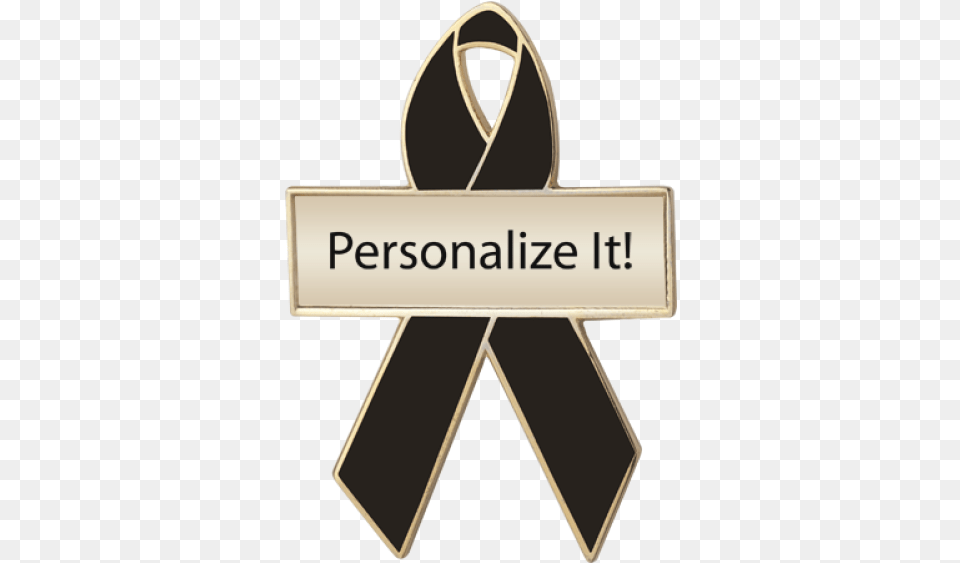 Black Awareness Ribbons Lapel Pins Personalized Cause Meaning Black Cancer Ribbon, Accessories, Formal Wear, Tie, Symbol Free Png Download