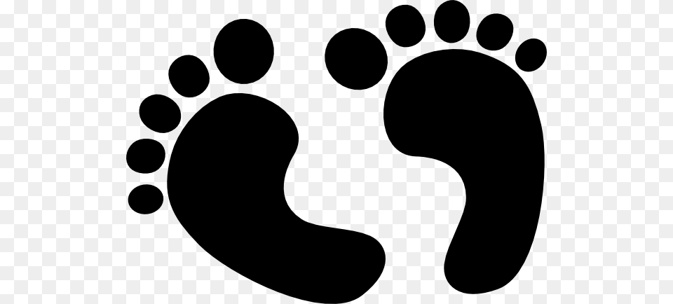 Black Baby Feet Clip Art, Footprint Free Transparent Png
